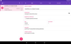 Интерфейс LibreTorrent для планшетов Интерфейс LibreTorrent для планшетов