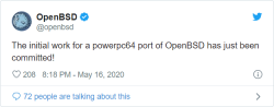 OpenBSD покоряет PowerPC64 OpenBSD покоряет PowerPC64