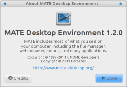 Окно About в MATE 1.2 Окно About в MATE 1.2