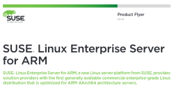 Из брошюры SUSE Linux Enterprise Server for ARM Из брошюры SUSE Linux Enterprise Server for ARM
