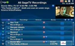 Интерфейс SageTV