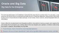 Фрагмент сайта Oracle про Big Data Фрагмент сайта Oracle про Big Data