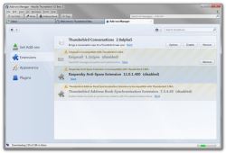 Менеджер дополнений в Thunderbird 5.0 Менеджер дополнений в Thunderbird 5.0